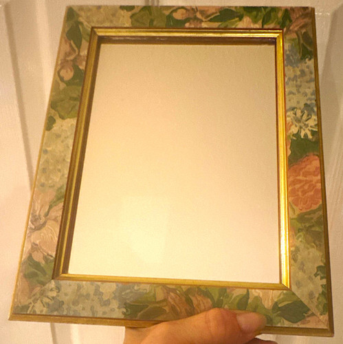 Vintage floral decoupage gilt - vintage,