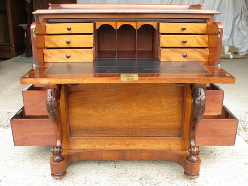 Victorian rosewood davenport