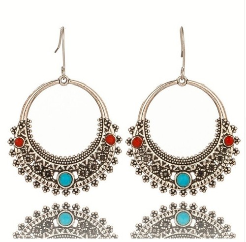 Dangle hoop earring - hoop,