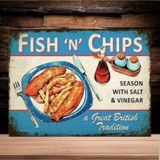 Fish chips metal - fish,