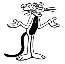 Pink Panther vinyl car Decal /