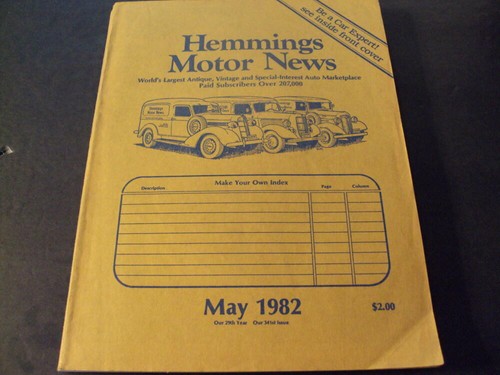 Hemmings motor news may - motor, 1982