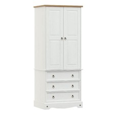 White Combi Wardrobe Corona