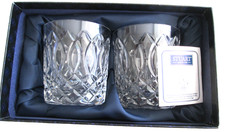 Stuart Crystal Windsor Tumbler Set of 2 Mint Signed Boxed