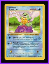Squirtle - 63/102 - Base Set - 1st Edition Shadowless Card - Pokemon Card
