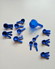 Measuring Spoons / Dosing Scoops - reusable, blue plastic