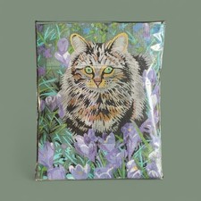 Cat Amongst the Crocuses Tapestry Kit Craft Collection 40 x 50 cm Paterna Wool