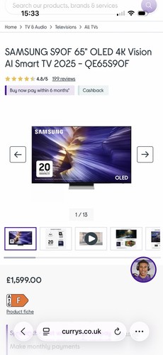Samsung s90f oled 4k - 65",