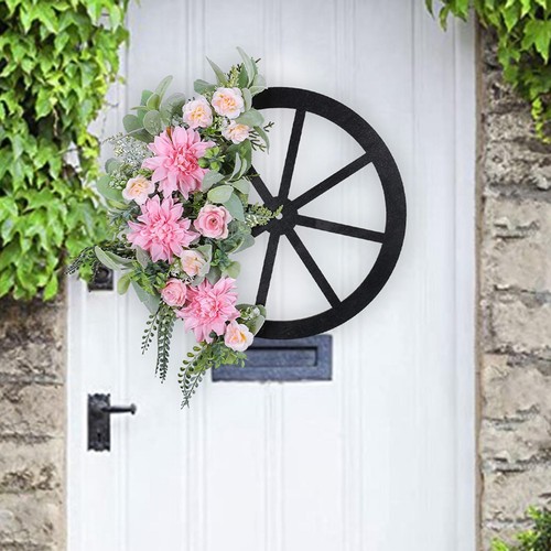New year wreath spring front - new,