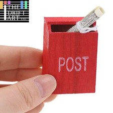 1:12 Mini Red Retro Mailbox