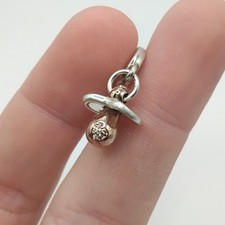 Genuine Pandora Rose Gold Dummy Charm Pacifier Dangle ALE S925 Silver  #2745V