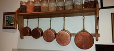 French Copper Saucepans x5