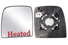 For Fiat Scudo Large Heated Wing Mirror Large Glass N/S +Backing Plate 2007 2018