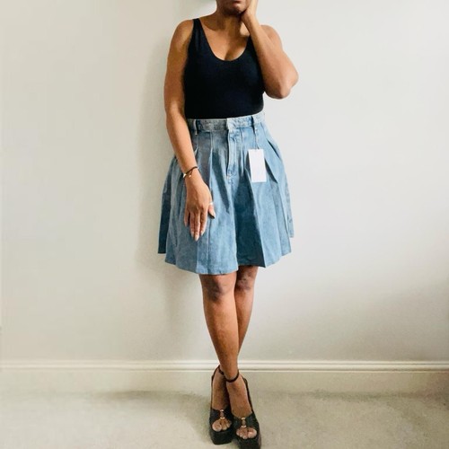 Zara blue denim - denim, skirt