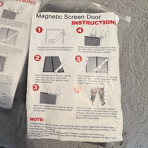 Magnetic screen door heavy - screen,