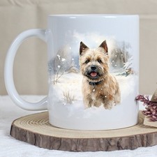 Cairn Terrier Dog Winter Mug - Gift Christmas, Birthday, Scenic Landscape