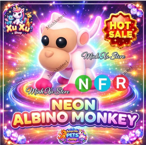 Neoon albino monkey - ✨, (nfr)