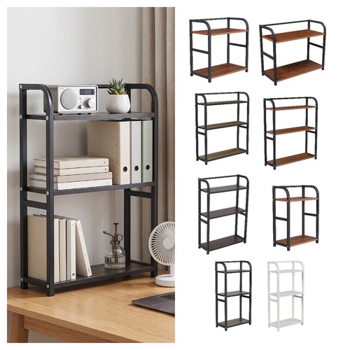 Wooden desktop storage shelf - wooden, 3