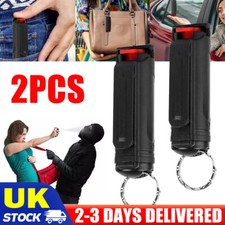 2x 20ml Spray Plastic Enclosure Pepper Spray Car Accessories Keychain for Safety
