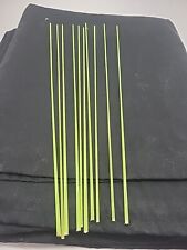 14" Solid Fiberglass Rod Blanks Ice Fishing Panfish New Old Stock Green 10 Ct