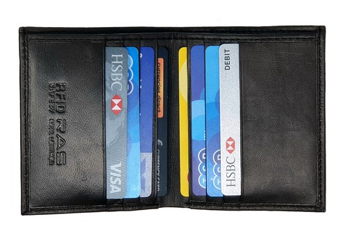 Mens slim leather wallet - mens, rfid