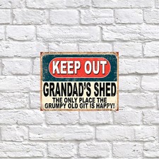 Keep Out Grandad's Shed Grumpy