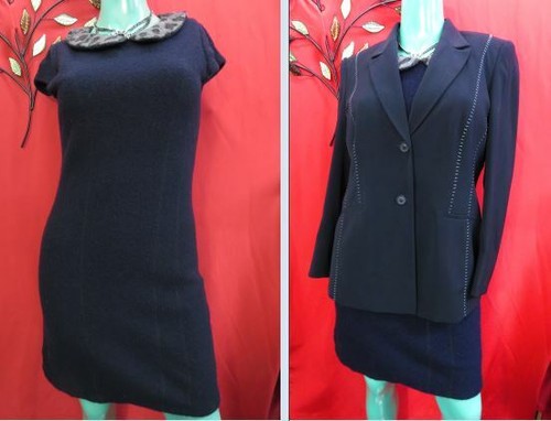 Clements ribeiro navy - wool, mix