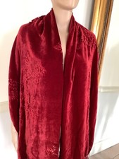LIBERTY DARK RED SHAWL  SILK