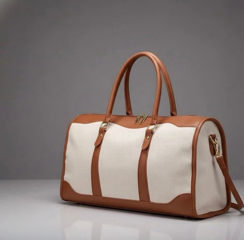Canvas leather travel duffel - travel,