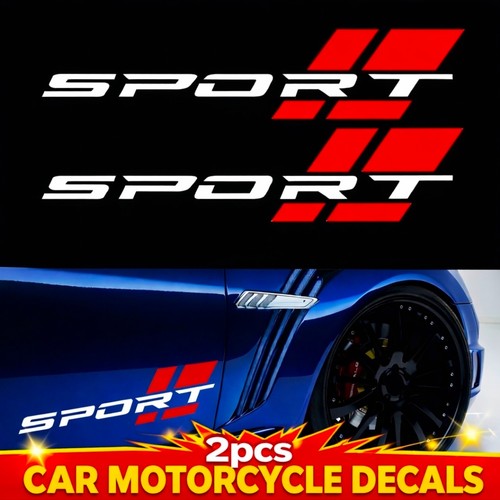 2pcs sport white red - 2pcs, decal