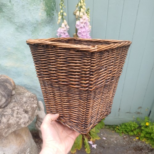Wicker waste paper bin basket - waste,