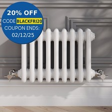 300x425mm Traditional Colosseum Horizontal Triple Bar Column Radiator White
