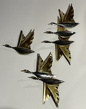 3D Flying Geese Ducks Brass