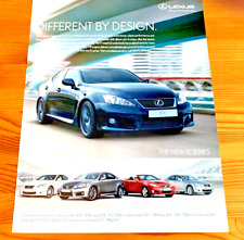 LEXUS ISF IS SERIES SALOON CONVERTIBLE - FRAMEABLE ORIGINAL CLASSIC CAR ADVERT
