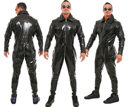 Patent jumpsuit vinyl - jumpsuit,