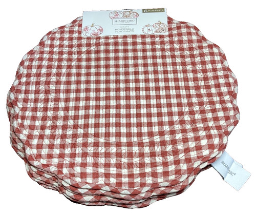Shabby chic placemats red - placemats,