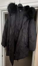 Ladies DKNY Black Fur Hood