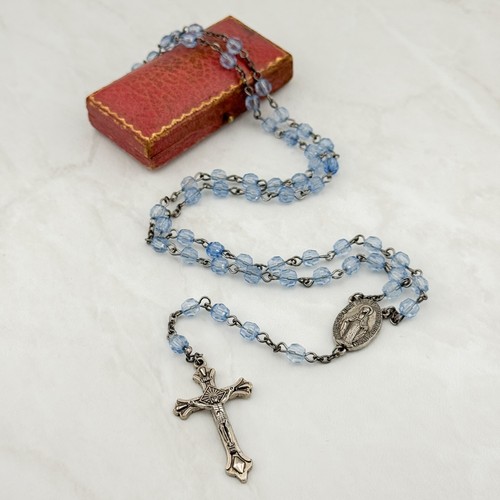 Vintage faceted blue beaded - vintage,