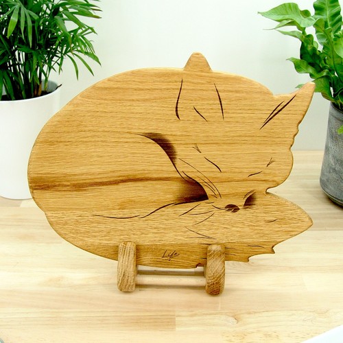 Fox wooden chopping - fox,