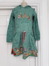 Oilily Green hooded dress age 9-10