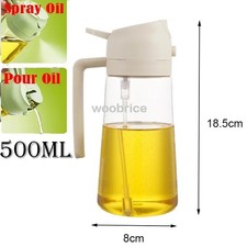 Glass oil spray bottle - 2-in-1,