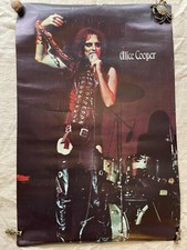 Vintage 1972 Alice Cooper & Boa Snake Large Rock Band Concert Gig Poster.