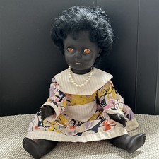 Vintage Black Rubber Doll 14”