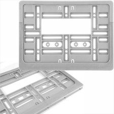 Silver square number plate - 1x,