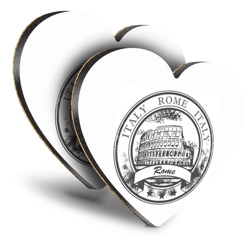 Heart mdf coasters bw - -,