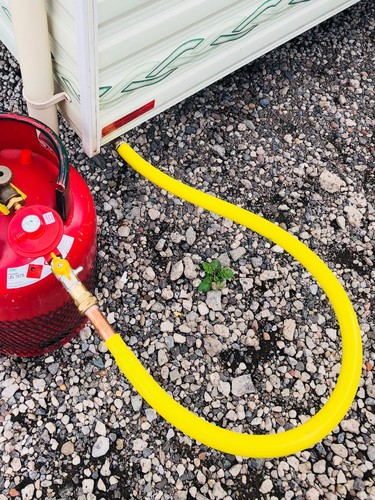 Static caravan gas - static, hose