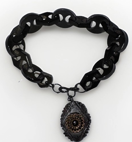 Victorian vulcanite bracelet - victorian,