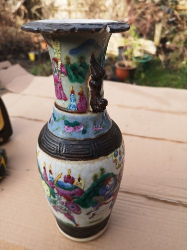 Antique nanking vase - nanking,