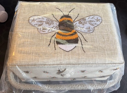 Sewing box wood - sewing, wood/fabric