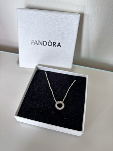 Pandora pave collier - collier, sterling